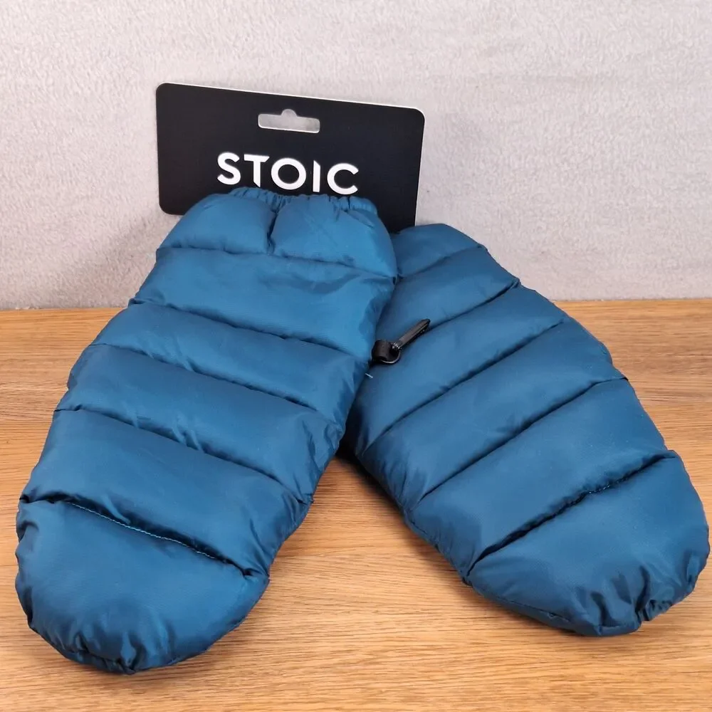 Stoic Primaloft Insulated Puffer Mittens Gloves Small Blue Water Resistant NWT